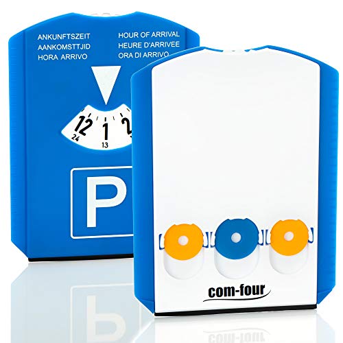 com-four® 3X Disco de Estacionamiento con Raspador de Hielo, Borde de Goma y Chip para Carrito de Compras - Parquímetro de Plástico (03 Piezas - Disco de estacionamiento con Chip) com-four® 3X Disco de Estacionamiento con Raspador de Hielo, Borde de Goma y Chip para Carrito de Compras - Parquímetro de Plástico (03 Piezas - Disco de estacionamiento con Chip)