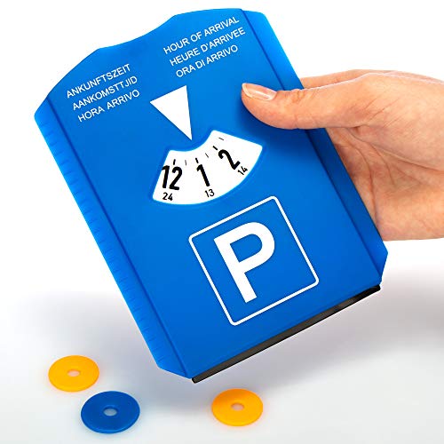 com-four® 3X Disco de Estacionamiento con Raspador de Hielo, Borde de Goma y Chip para Carrito de Compras - Parquímetro de Plástico (03 Piezas - Disco de estacionamiento con Chip) com-four® 3X Disco de Estacionamiento con Raspador de Hielo, Borde de Goma y Chip para Carrito de Compras - Parquímetro de Plástico (03 Piezas - Disco de estacionamiento con Chip)