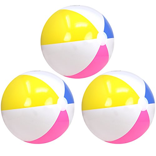 com-four® 3X Pelota de Playa Inflable - Pelota de Playa Repelente al Agua - Pelota para Playa, Piscina y Lago de Baño - Juguete de Baño - Ø 41 cm (Ø 41 cm - 03 Piezas) com-four® 3X Pelota de Playa Inflable - Pelota de Playa Repelente al Agua - Pelota para Playa, Piscina y Lago de Baño - Juguete de Baño - Ø 41 cm (Ø 41 cm - 03 Piezas)