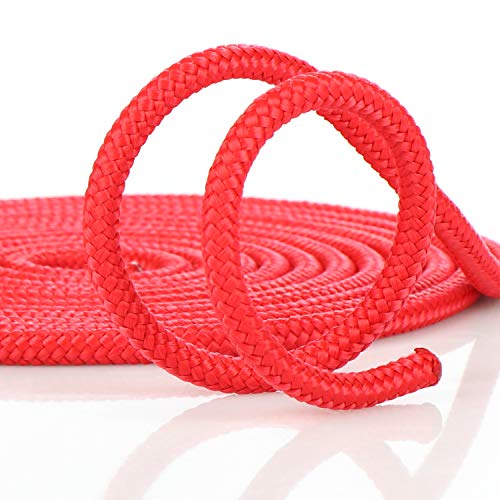 com-four® Cuerda para Saltar 5m, Comba Roja Universal, Utilizable como Cuerda de Gimnasia, para Saltar y Jugar, para Entrenamiento o Tira y Afloja