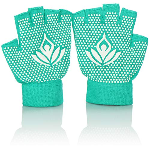com-four® Guantes de Yoga y Almohadilla de Yoga - Guantes de Fitness con Agarre - Rodillera Antideslizante para Yoga y Pilates - Guantes sin Dedos para Fitness com-four® Guantes de Yoga y Almohadilla de Yoga - Guantes de Fitness con Agarre - Rodillera Antideslizante para Yoga y Pilates - Guantes sin Dedos para Fitness