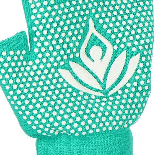 com-four® Guantes de Yoga y Almohadilla de Yoga - Guantes de Fitness con Agarre - Rodillera Antideslizante para Yoga y Pilates - Guantes sin Dedos para Fitness com-four® Guantes de Yoga y Almohadilla de Yoga - Guantes de Fitness con Agarre - Rodillera Antideslizante para Yoga y Pilates - Guantes sin Dedos para Fitness