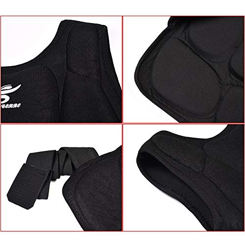 Comaie - Protector de Pecho para Karate, para Adultos y niños, para Entrenamiento de Taekwondo, Artes Marciales, Boxeo, Pecho, protección de Hombro, Chaleco para Patadas de Costillas (S) Comaie - Protector de Pecho para Karate, para Adultos y niños, para Entrenamiento de Taekwondo, Artes Marciales, Boxeo, Pecho, protección de Hombro, Chaleco para Patadas de Costillas (S)