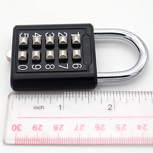 Combinación de 10 botones candado 5 mecanismo de bloqueo ciegos mayores fijos gimnasio gabinete kit puerta candado gimnasio deportes escuela y casilleros para empleados cerco negro exterior hebilla Combinación de 10 botones candado 5 mecanismo de bloqueo ciegos mayores fijos gimnasio gabinete kit puerta candado gimnasio deportes escuela y casilleros para empleados cerco negro exterior hebilla