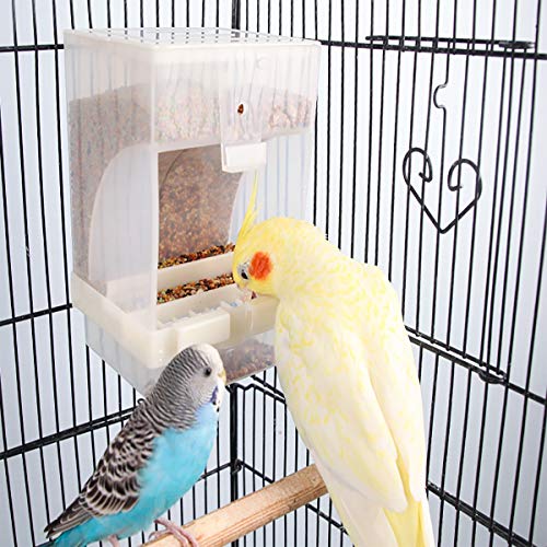 Comedero transparente para pájaros, comedero automático para pájaros, estación de alimentación para pájaros, se puede colgar, 16 x 10 x 9,5 cm, gran capacidad. Comedero transparente para pájaros, comedero automático para pájaros, estación de alimentación para pájaros, se puede colgar, 16 x 10 x 9,5 cm, gran capacidad.