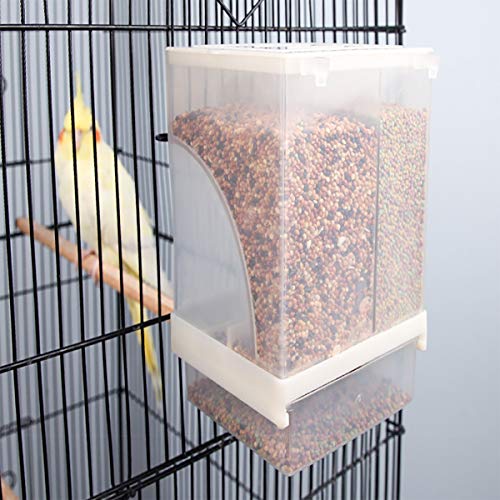 Comedero transparente para pájaros, comedero automático para pájaros, estación de alimentación para pájaros, se puede colgar, 16 x 10 x 9,5 cm, gran capacidad. Comedero transparente para pájaros, comedero automático para pájaros, estación de alimentación para pájaros, se puede colgar, 16 x 10 x 9,5 cm, gran capacidad.
