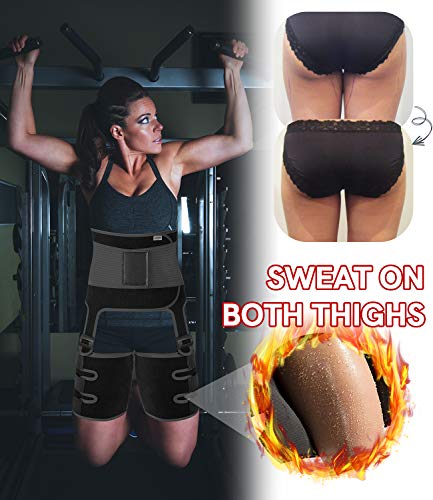 COMFREE 3 in 1 Efecto Sauna Faja Lumbar Neopreno Fajas Reductoras Mujer Cintura Butt Lifter Quema de Grasas Negro L COMFREE 3 in 1 Efecto Sauna Faja Lumbar Neopreno Fajas Reductoras Mujer Cintura Butt Lifter Quema de Grasas Negro L