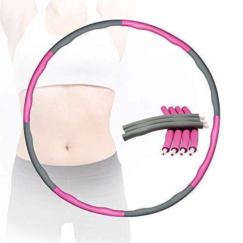 Comius Sharp 8 Secciones Aro de Fitness, Círculo de pérdida de Peso Desmontable con Espuma Fitness Hula Hoop Desmontable Hula Hoop para Ejercicio, Hacer Cintura Delgada, Ejercicio Físico