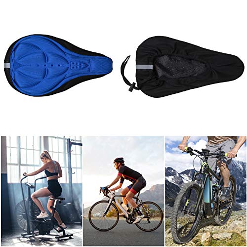 Comius Sharp Funda de Asiento de Bicicleta, 4 PCS Ciclismo Bicicleta Cómodo 3D Gel de Silicona Almohadilla, Funda de Asiento de Gel Blando Extra Cómodo y Cómodo Funda de Cojín de Bicicleta