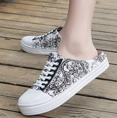 Cómodo Deslizador De La Impresión Floral del Tirón De Las Mujeres Zapatos De Cómodo Deslizador De La Impresión Floral del Tirón De Las Mujeres Zapatos De