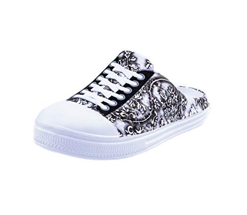 Cómodo Deslizador De La Impresión Floral del Tirón De Las Mujeres Zapatos De Cómodo Deslizador De La Impresión Floral del Tirón De Las Mujeres Zapatos De