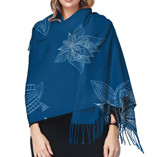 Cómodo y silencioso Fitness Motion Yoga Bufanda larga Bufanda linda Bufanda de cachemira para mujer 77x27 pulgadas / 196x68cm Pashmina suave grande extra cálida