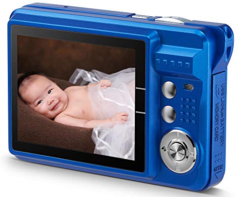 Compactas Cámaras Digitales AbergBest 2.7 LCD Recargable HD Cámara Digital para Estudiantes, niños, Adultos Interior y Exterior (Azul)