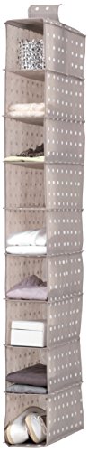 Compactor RAN4382_Brown - Estantería colgante flexible para calzado y ropa, 9 Compartimentos, Fijación con velcro, Hasta 12kg, Marrón "RIVOLI", Polipropileno, 15 x 30 x H. 128 cm Compactor RAN4382_Brown - Estantería colgante flexible para calzado y ropa, 9 Compartimentos, Fijación con velcro, Hasta 12kg, Marrón "RIVOLI", Polipropileno, 15 x 30 x H. 128 cm