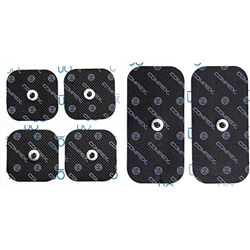 Compex - Pack de electrodos Easysnap Performance 5 x 10 cm - 2 Unidades + 6260760 - Electrodos Easysnap Performance, 5 X 5 cm, Color Azul Compex - Pack de electrodos Easysnap Performance 5 x 10 cm - 2 Unidades + 6260760 - Electrodos Easysnap Performance, 5 X 5 cm, Color Azul