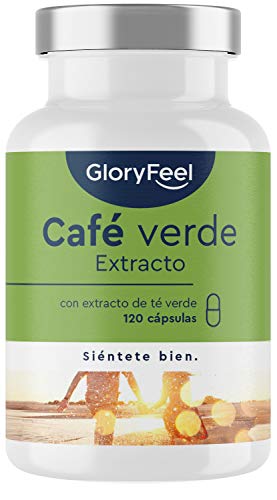 Complejo de Café Verde con cafeína natural y vitaminas - Para perder peso, quemar grasa y disminuir el apetito - 120 Cápsulas Veganas - Sin aditivos