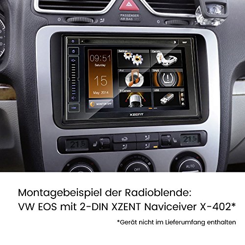 Completo Set de Montaje para Radio de Coche con navegador, para Volkswagen, 2-DIN y 1-DIN, Adaptador ISO, con alimentación Phantom y Fakra