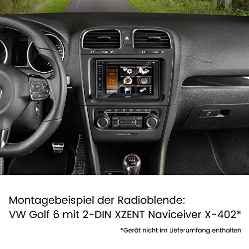 Completo Set de Montaje para Radio de Coche con navegador, para Volkswagen, 2-DIN y 1-DIN, Adaptador ISO, con alimentación Phantom y Fakra