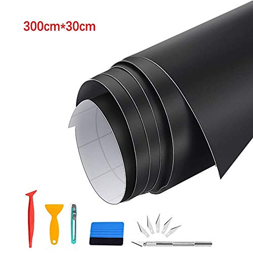 CompraFun Vinilo Fibra Carbono, Negro Mate Película Pegatina Decoración Autoadhesiva A Prueba de Agua Libre de Burbuja 300 * 30CM, para Motocicleta Móvil Ordenador, con Accesorios CompraFun Vinilo Fibra Carbono, Negro Mate Película Pegatina Decoración Autoadhesiva A Prueba de Agua Libre de Burbuja 300 * 30CM, para Motocicleta Móvil Ordenador, con Accesorios