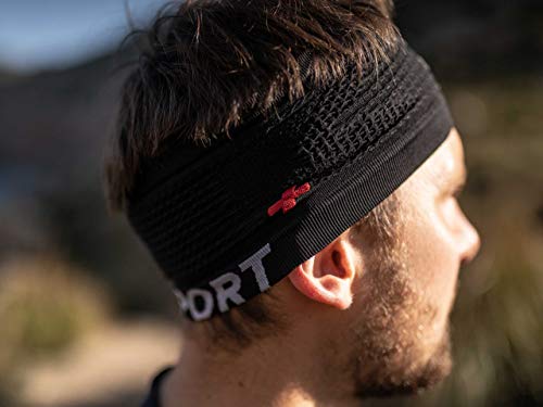 COMPRESSPORT Headband On/Off Cinta, Unisex-Adult, Negro, Talla Unica COMPRESSPORT Headband On/Off Cinta, Unisex-Adult, Negro, Talla Unica