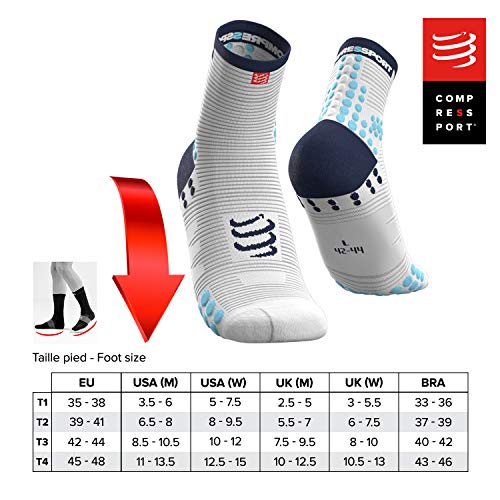 COMPRESSPORT PRSV3-RH Calcetín de Carreras, Sin género, Amarillo, T1