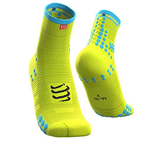 COMPRESSPORT PRSV3-RH Calcetín de Carreras, Sin género, Amarillo, T1 COMPRESSPORT PRSV3-RH Calcetín de Carreras, Sin género, Amarillo, T1