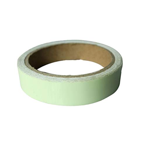 Comtervi Cinta adhesiva fluorescente, cinta de advertencia de fósforo, cinta luminosa, brilla en la oscuridad, impermeable, cinta luminosa, tamaño 2 cm x 1 m (verde)