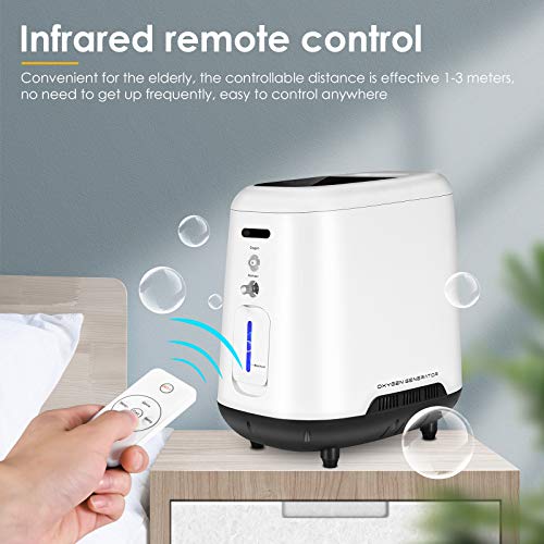 Concentrador de oxígeno, Kacsoo 90% ± 3% Máquina de oxígeno ajustable de flujo de 1-7L / min de alta pureza con función de atomización, bajo nivel de ruido para uso doméstico y cuidado personal Concentrador de oxígeno, Kacsoo 90% ± 3% Máquina de oxígeno ajustable de flujo de 1-7L / min de alta pureza con función de atomización, bajo nivel de ruido para uso doméstico y cuidado personal