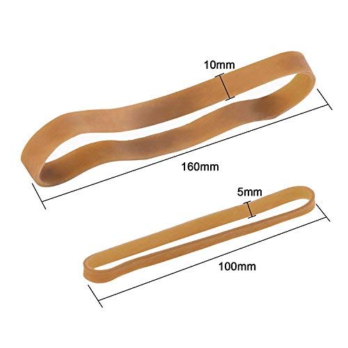 Conjunto de 60 Piezas de Banda de Goma, Bandas Elásticas Grandes para Oficina Hogar Escuelas, 100 por 5 mm, 160 por 10 mm, Amarillo Oscuro Conjunto de 60 Piezas de Banda de Goma, Bandas Elásticas Grandes para Oficina Hogar Escuelas, 100 por 5 mm, 160 por 10 mm, Amarillo Oscuro