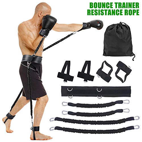 Conjunto De Bandas Boxeo, Ejercicios Banda Resistencia Piernas Entrenamiento, Brazos Y Piernas Para Terapia Física Patada Apilable, Conjunto Boxeo Entrenador Fuerza ​​agilidad Entrenamiento Salto Balo