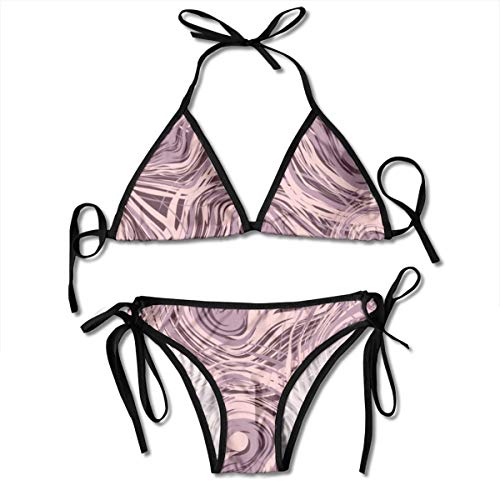 Conjunto de Bikini de Dos Piezas de Humo Abstracto para Mujer Traje de baño Ropa de Playa Chándal Ropa Deportiva