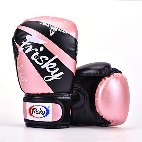 Conjunto de Guantes de Boxeo para niños 4oz 6oz | Guantes para niños | Guantes de Boxeo para Mujer | Guantes MMA | 3 a 12 años | Lucha de Muay Thai Taekwondo Sanda | Rosa Rojo Azul Blanco