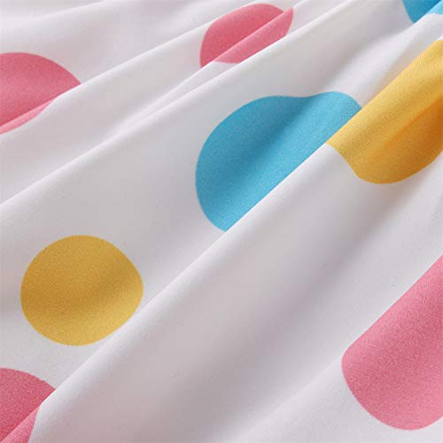 Conjunto de ropa para niña, vestido de fiesta de princesa con estampado de puntos de manga larga para niña pequeña Conjunto de ropa para niña, vestido de fiesta de princesa con estampado de puntos de manga larga para niña pequeña