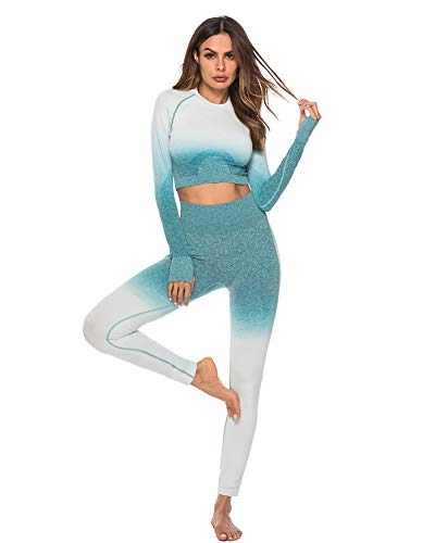 Conjunto de Yoga Deportes Pantalones para Mujeres Gimnasio de Fitness Gym Yoga Mid Cintura Running Workout Pantalones Elásticos