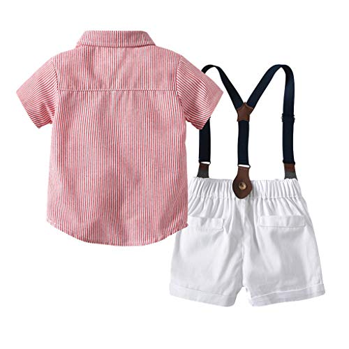 Conjuntos Bebe Niño, Lanskirt 3 Piezas Ropa de Camisa de Manga Corta con Pajarita a Lunares y Camisa de Color Liso+ Pantalones Cortos+ Traje de Caballero Bebe 3 a 24 Meses Conjuntos Bebe Niño, Lanskirt 3 Piezas Ropa de Camisa de Manga Corta con Pajarita a Lunares y Camisa de Color Liso+ Pantalones Cortos+ Traje de Caballero Bebe 3 a 24 Meses