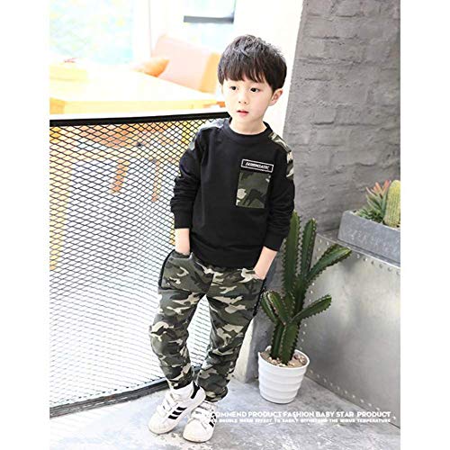 Conjuntos de chándal para niños de 2 Piezas Camiseta de Manga Larga + Pantalones de Camuflaje Conjunto de Ropa 4-12 años Conjuntos de chándal para niños de 2 Piezas Camiseta de Manga Larga + Pantalones de Camuflaje Conjunto de Ropa 4-12 años