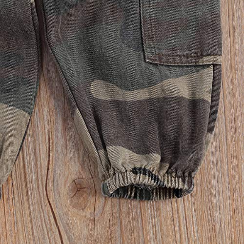 Conjuntos para Niña Ropa Niña de Otoño Primavera 2 Piezas Camiseta Manga Larga Cuello Barco + Pantalones Largos Camuflaje para Niñas de 1 a 6 años (Camuflaje, 2-3 Años)