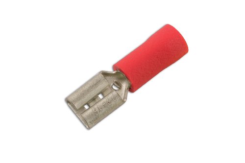 Connect 30131 - Fastón Hembra (4,8 mm, 100 Unidades), Color Rojo