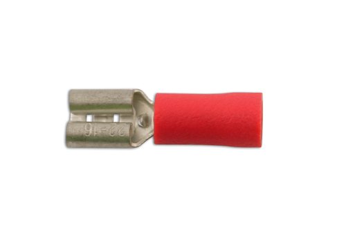 Connect 30131 - Fastón Hembra (4,8 mm, 100 Unidades), Color Rojo
