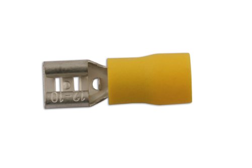 Connect 30211 - Fastón Hembra (9,5 mm, 100 Unidades), Color Amarillo
