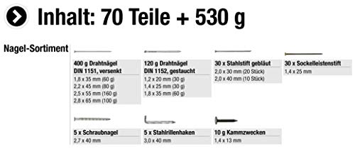 Connex DP8500010 - Clavo de acabado (tamaño: 70-Piece, pack de 70) Connex DP8500010 - Clavo de acabado (tamaño: 70-Piece, pack de 70)