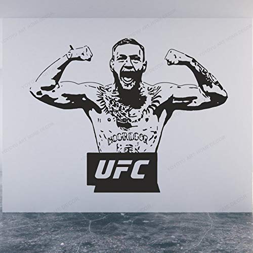 Conor Mcgregor UFC Boxing boxer Champion Domineering Roaring Art Decal Fighter Muscle Vinyl Wall Sticker Kids boy bedroom GYM Decoración para el hogar Mural Poster