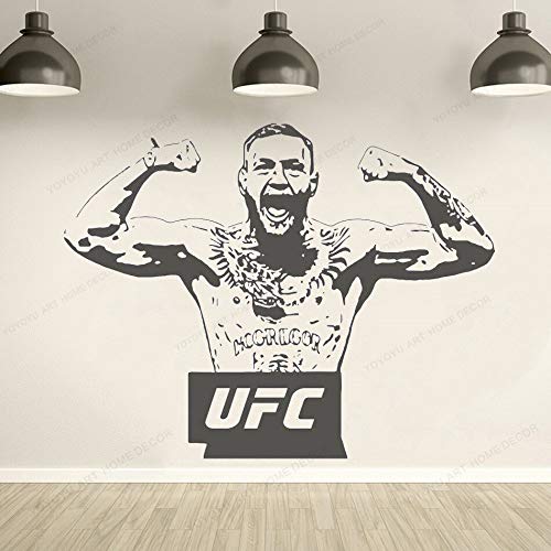 Conor Mcgregor UFC Boxing boxer Champion Domineering Roaring Art Decal Fighter Muscle Vinyl Wall Sticker Kids boy bedroom GYM Decoración para el hogar Mural Poster