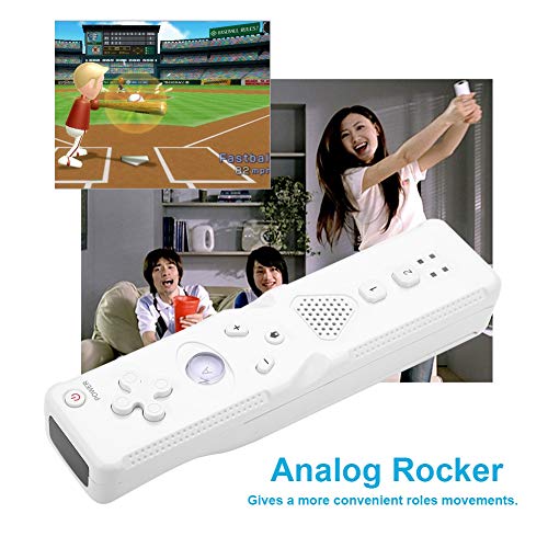Consola de Juegos Motion para Wii - Consola de Movimiento analógica portátil PC TV Mando a Distancia Joystick Fitness Danza/Experiencia Deportiva Controlador ergonómico Avanzado para batería(Blanco)