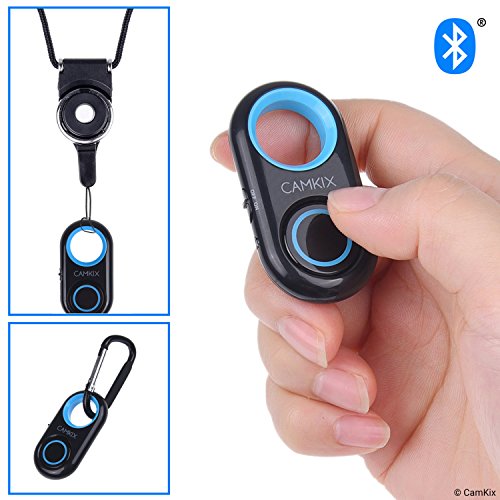 Control Remoto del Obturador de Cámara con Tecnología Inalámbrica Bluetooth® CamKix – Cordón con Montaje de Anillo Desmontable – Mosquetón – Capturar imágenes/Video hasta 10m en iPhone/Android