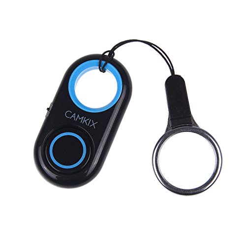 Control Remoto del Obturador de Cámara con Tecnología Inalámbrica Bluetooth® CamKix – Cordón con Montaje de Anillo Desmontable – Mosquetón – Capturar imágenes/Video hasta 10m en iPhone/Android