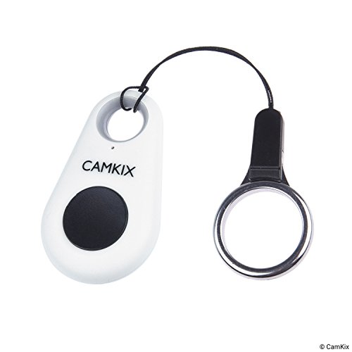 Control Remoto del Obturador de Cámara con Tecnología Inalámbrica Bluetooth® CamKix – Cordón con Montaje de Anillo Desmontable – Mosquetón – Capturar imágenes/Video hasta 10m en iPhone/Android