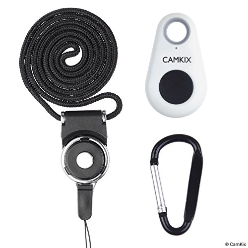 Control Remoto del Obturador de Cámara con Tecnología Inalámbrica Bluetooth® CamKix – Cordón con Montaje de Anillo Desmontable – Mosquetón – Capturar imágenes/Video hasta 10m en iPhone/Android