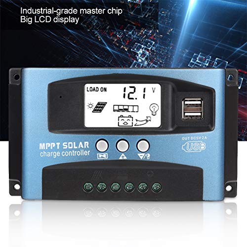 Controlador de placa de carga, MPPT 40/50/60/100A Controlador de carga solar Pantalla LCD USB dual 12V 24V(100A) Controlador de placa de carga, MPPT 40/50/60/100A Controlador de carga solar Pantalla LCD USB dual 12V 24V(100A)