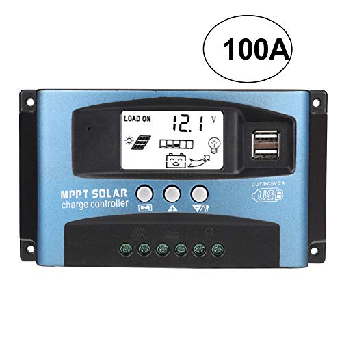Controlador de placa de carga, MPPT 40/50/60/100A Controlador de carga solar Pantalla LCD USB dual 12V 24V(100A) Controlador de placa de carga, MPPT 40/50/60/100A Controlador de carga solar Pantalla LCD USB dual 12V 24V(100A)